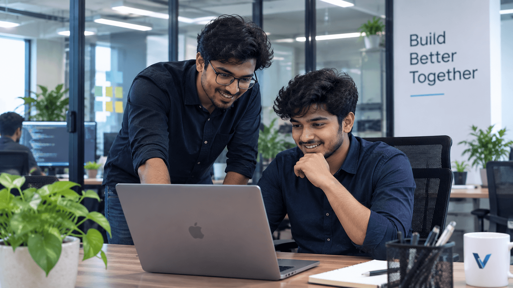 Technology consultants collaborating on product strategy and architecture at Varendra Technologies